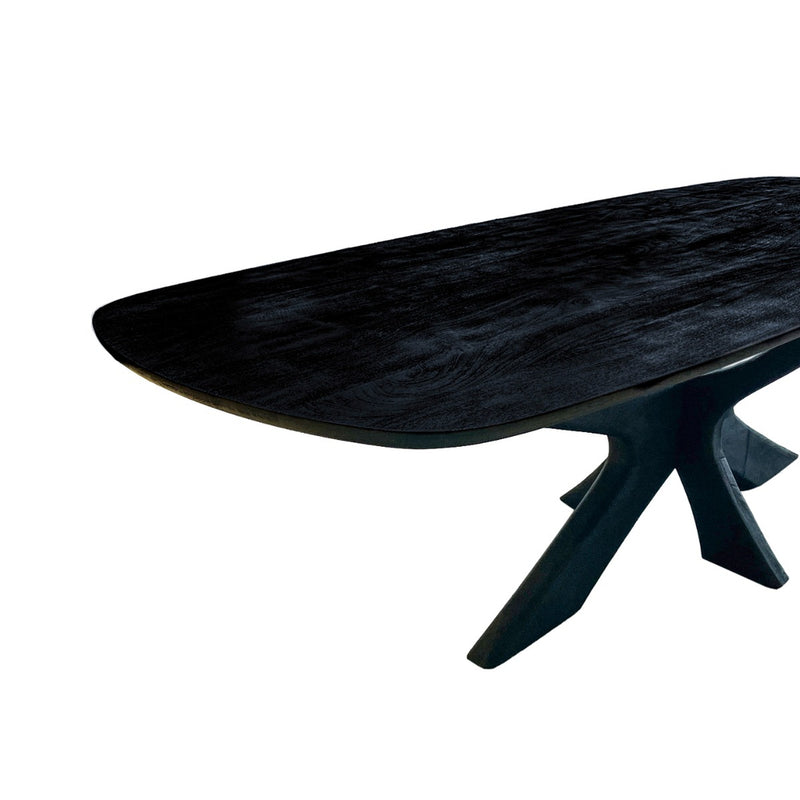 Eettafel Montreaux Black | Hardhout | Deens ovaal | Ypsilonpoot | 250cm