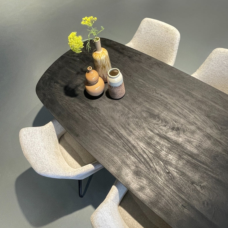 Eettafel Montreaux Black | Hardhout | Deens ovaal | Ypsilonpoot | 250cm