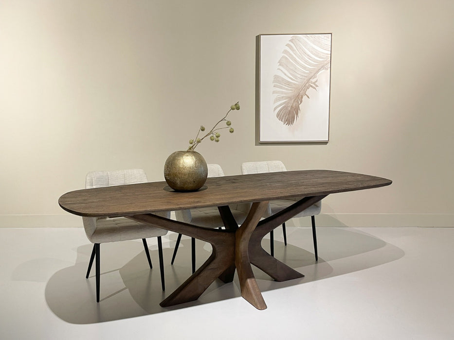 Eettafel Montreaux | Hardhout | Deens ovaal | Ypsilonpoot