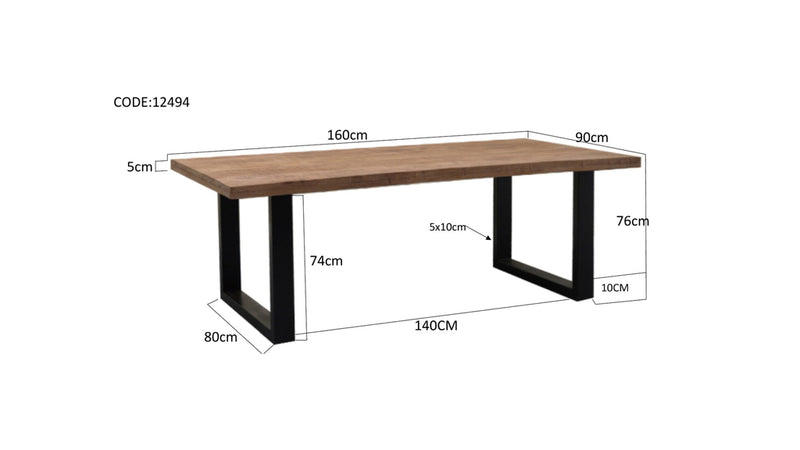 Brix Sturdy | 160 x 76 cm | 160x90 cm