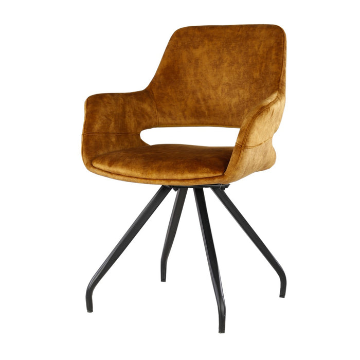 Eetkamerstoel Capp | Velvet | Oker