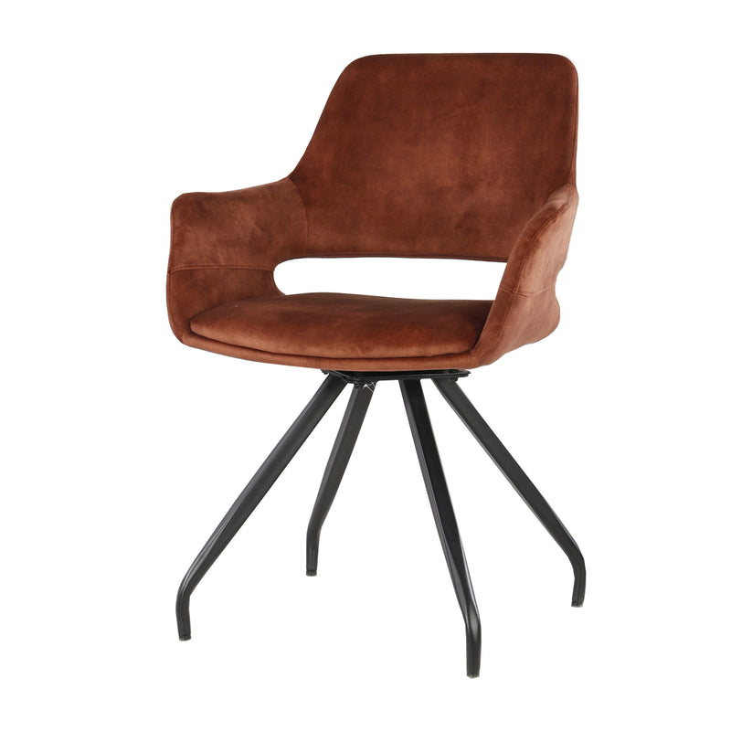 Eetkamerstoel Capp | Velvet | Rust