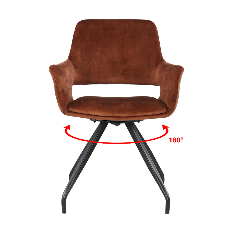 Eetkamerstoel Capp | Velvet | Rust