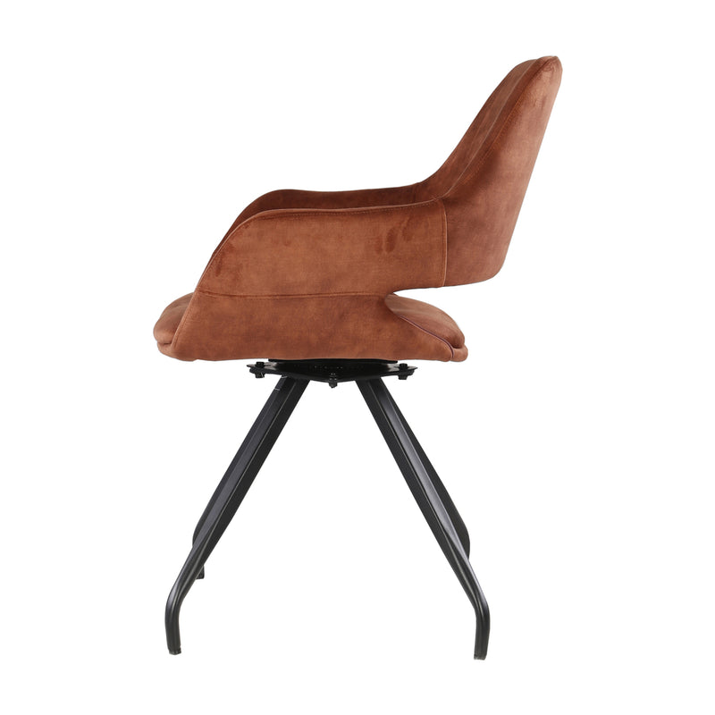 Eetkamerstoel Capp | Velvet | Rust
