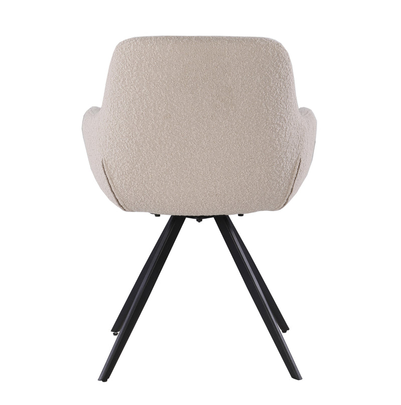Eetkamerstoel Doreen | Draaipoot 180° | Boucle Beige