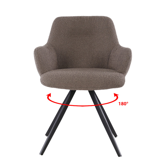 Eetkamerstoel Doreen | Draaipoot 180° | Boucle Brown