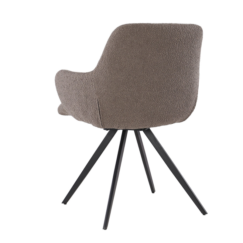 Eetkamerstoel Doreen | Draaipoot 180° | Boucle Brown