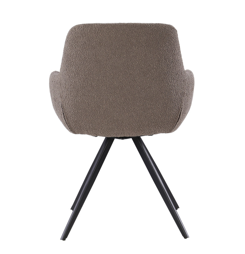 Eetkamerstoel Doreen | Draaipoot 180° | Boucle Brown