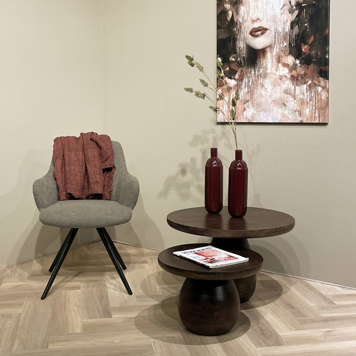 Eetkamerstoel Doreen | Draaipoot 180° | Boucle Brown