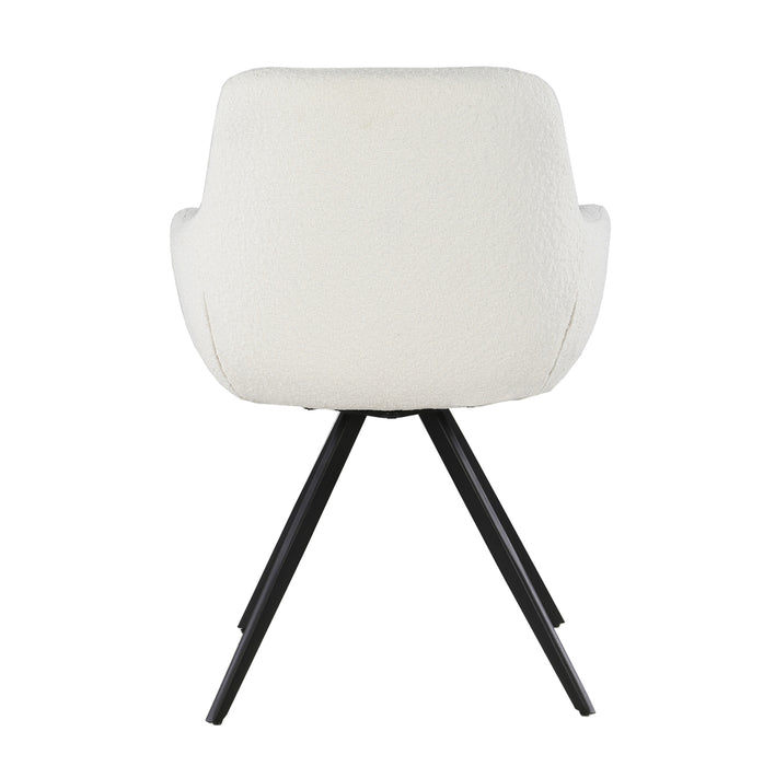 Eetkamerstoel Doreen | Draaipoot 180° | Boucle White