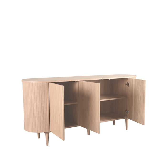 Dressoir Oliva | Eiken | 3 deuren | 4 vakken | Naturel
