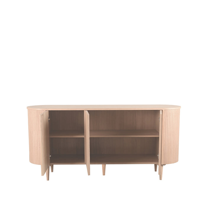 Dressoir Oliva | Eiken | 3 deuren | 4 vakken | Naturel