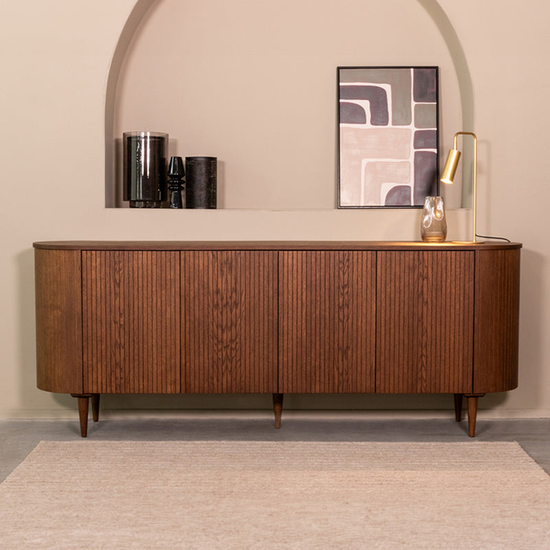 Dressoir Oliva | Eiken | 4 deuren | 4 vakken | Walnoot
