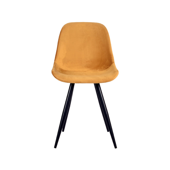 Eetkamerstoel Capri - Oker - Fluweel