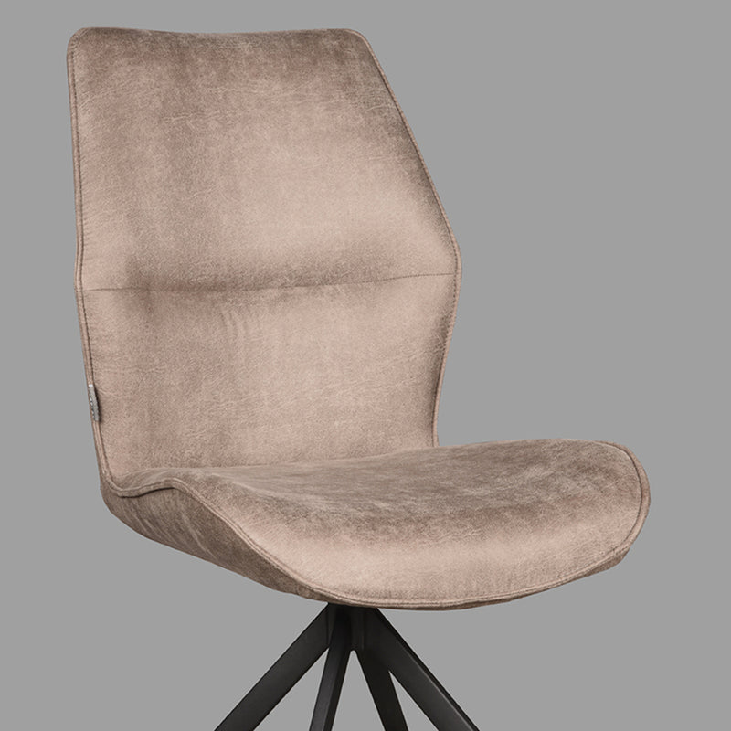 Eetkamerstoel Comfy | Micro Suede | Taupe | 48x64x91 cm