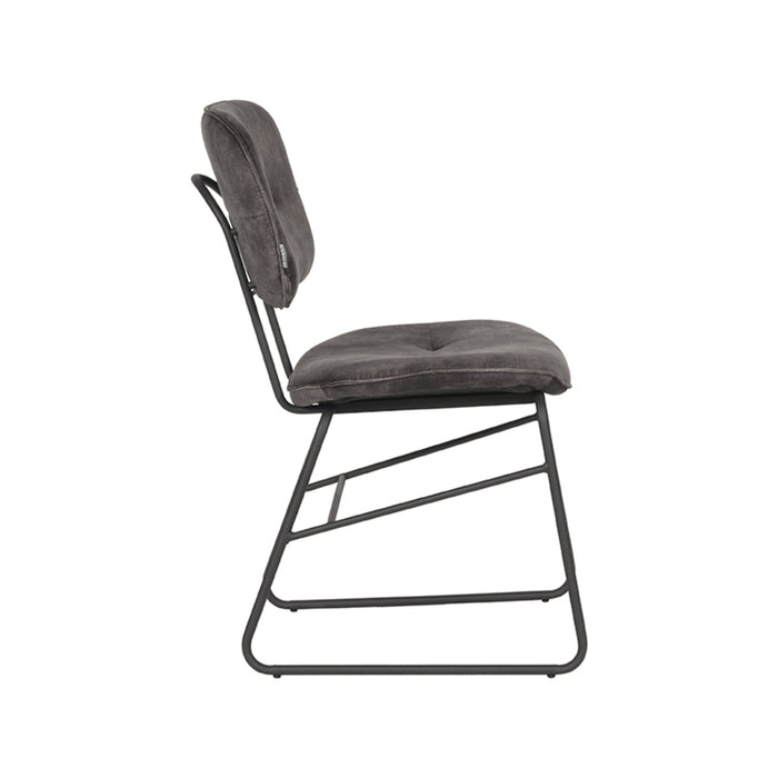 Eetkamerstoel Dez - Antraciet - Velours