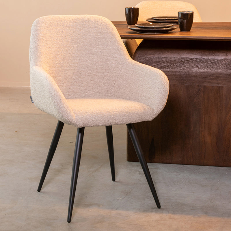 Eetkamerstoel Fender - Naturel - Boucle