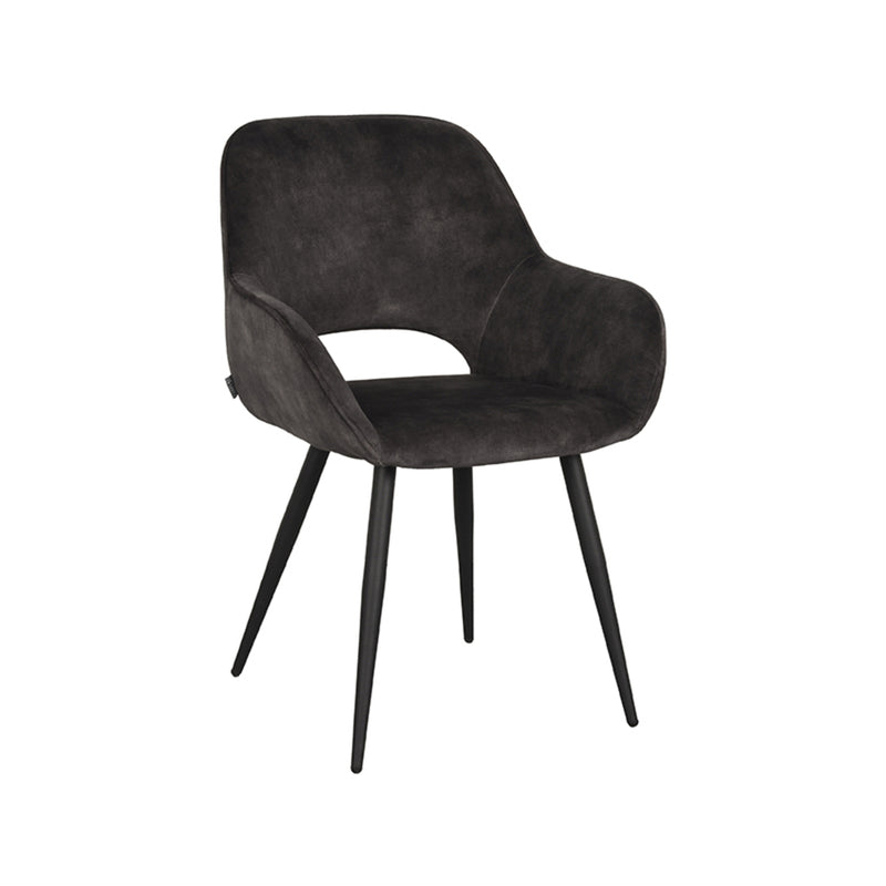 Eetkamerstoel Fer | Antraciet | Velours