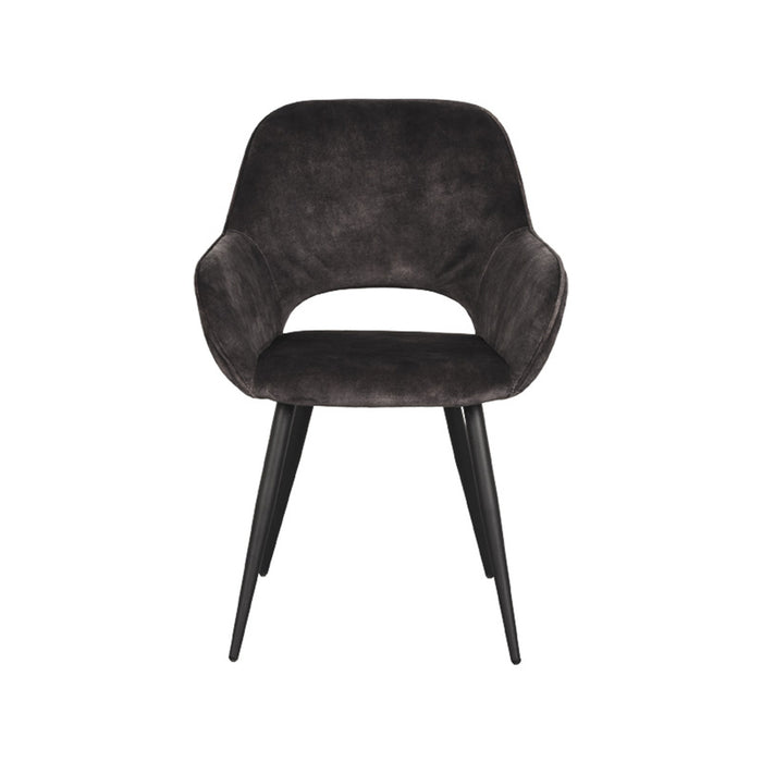 Eetkamerstoel Fer | Antraciet | Velours