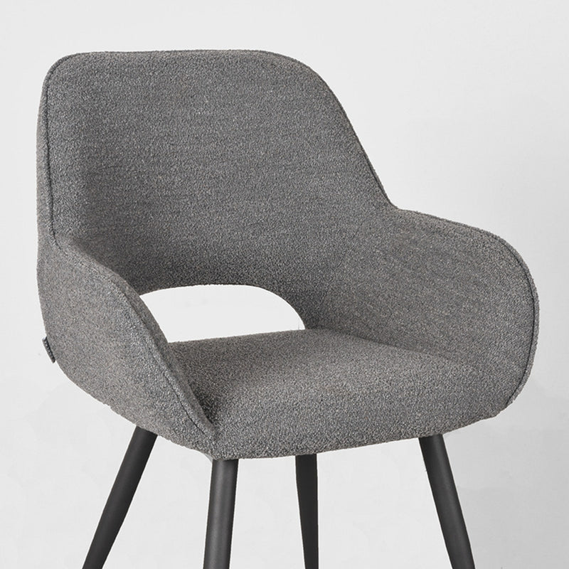 Eetkamerstoel Fer | Grijs | Boucle