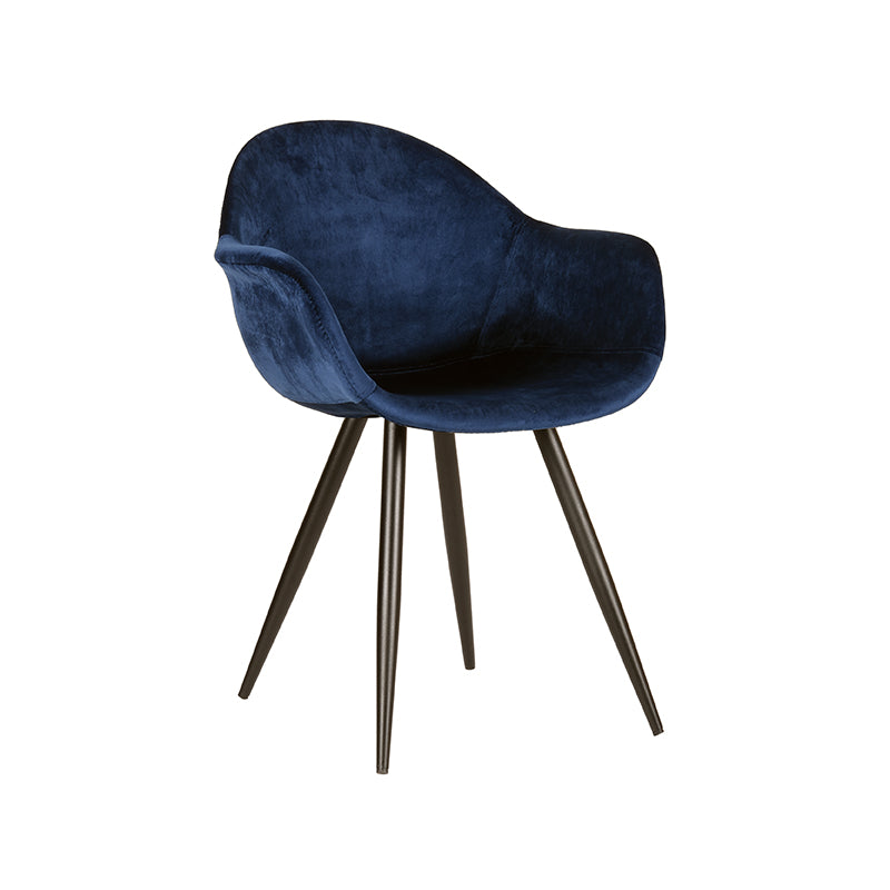 Eetkamerstoel Forli - Blauw - Fluweel