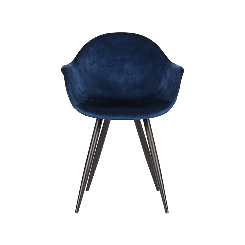 Eetkamerstoel Forli - Blauw - Fluweel