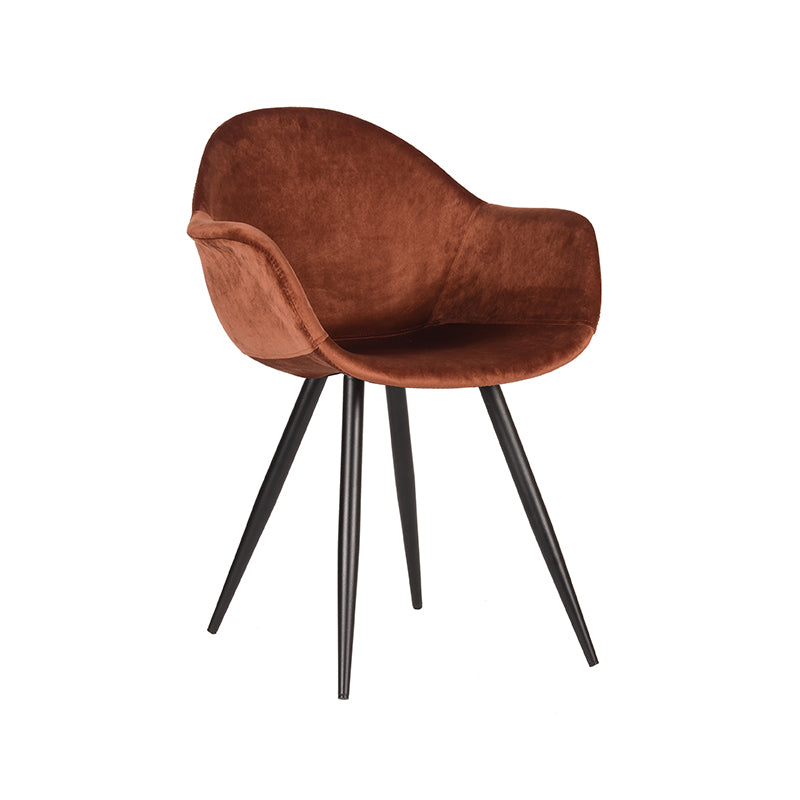 Eetkamerstoel Forli - Rust - Fluweel