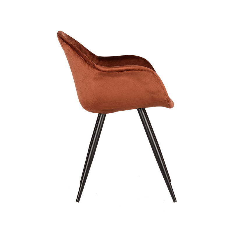 Eetkamerstoel Forli - Rust - Fluweel