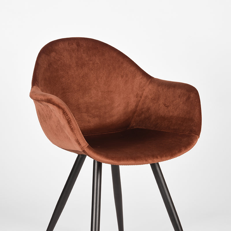 Eetkamerstoel Forli - Rust - Fluweel