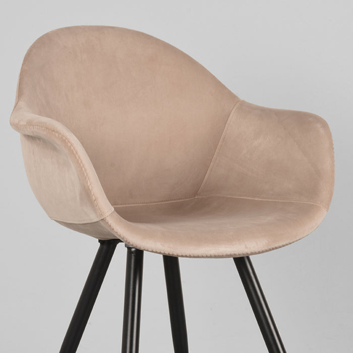 Eetkamerstoel Forli - Zand - Fluweel