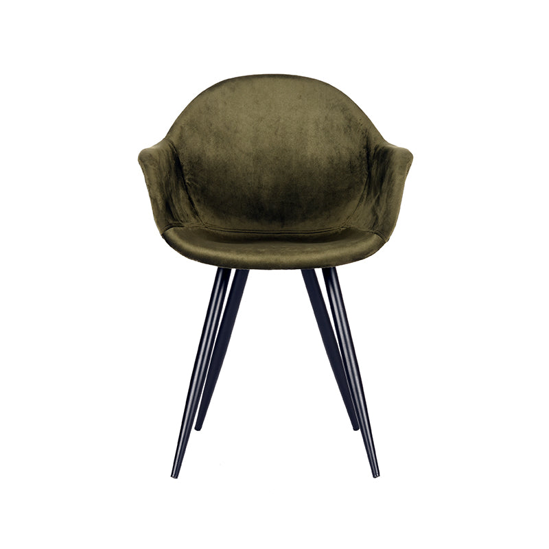 Eetkamerstoel Forli - Army green - Fluweel
