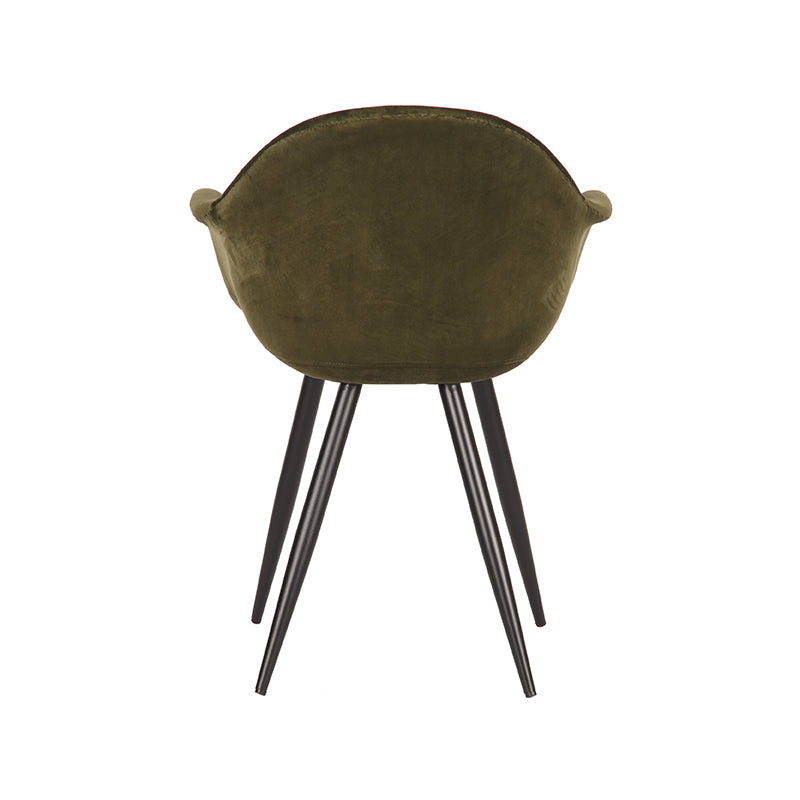 Eetkamerstoel Forli - Army green - Fluweel