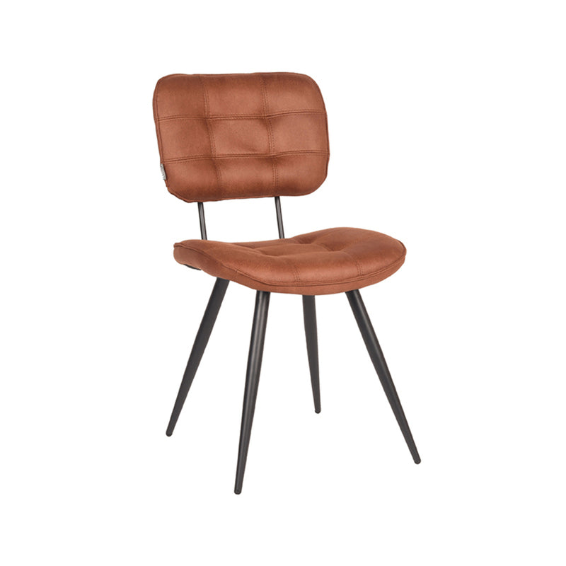 Eetkamerstoel Gus - Cognac - Microfiber