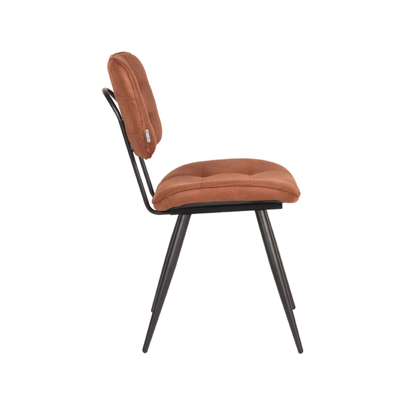 Eetkamerstoel Gus - Cognac - Microfiber