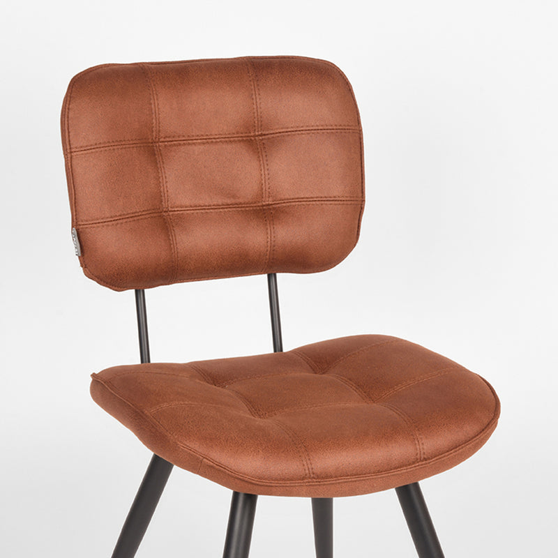 Eetkamerstoel Gus - Cognac - Microfiber