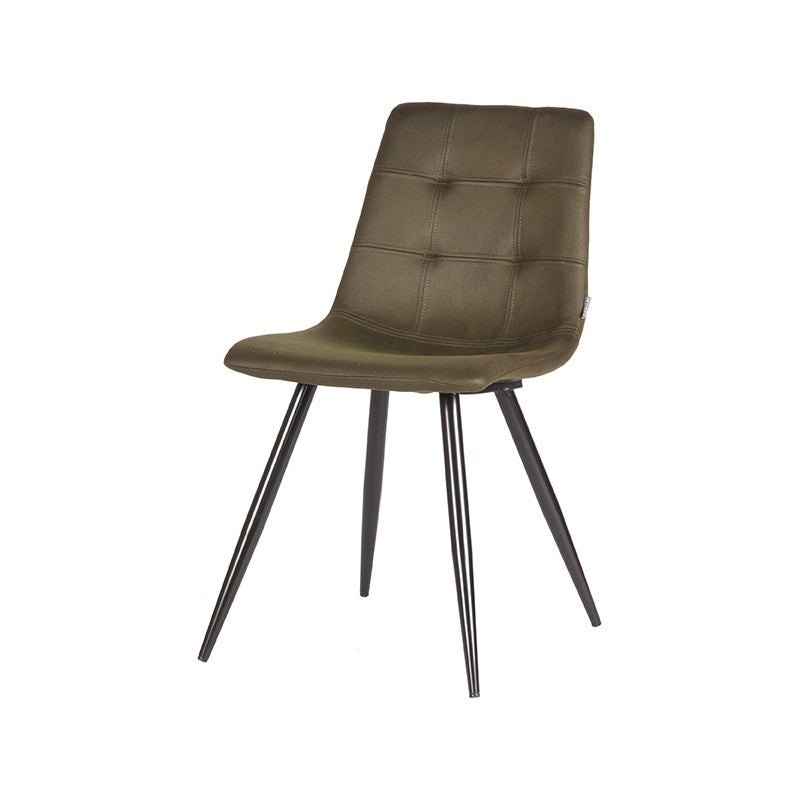 Eetkamerstoel Jay - Army green - Microfiber