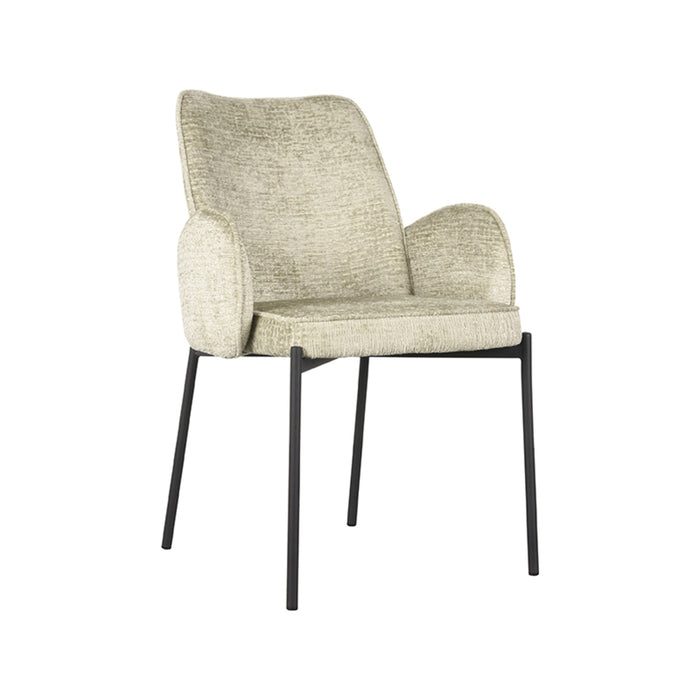 Eetkamerstoel Joni - Beige - Fluweel