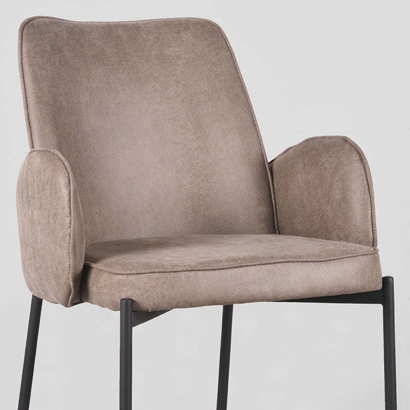 Eetkamerstoel Joni - Taupe - Microfiber