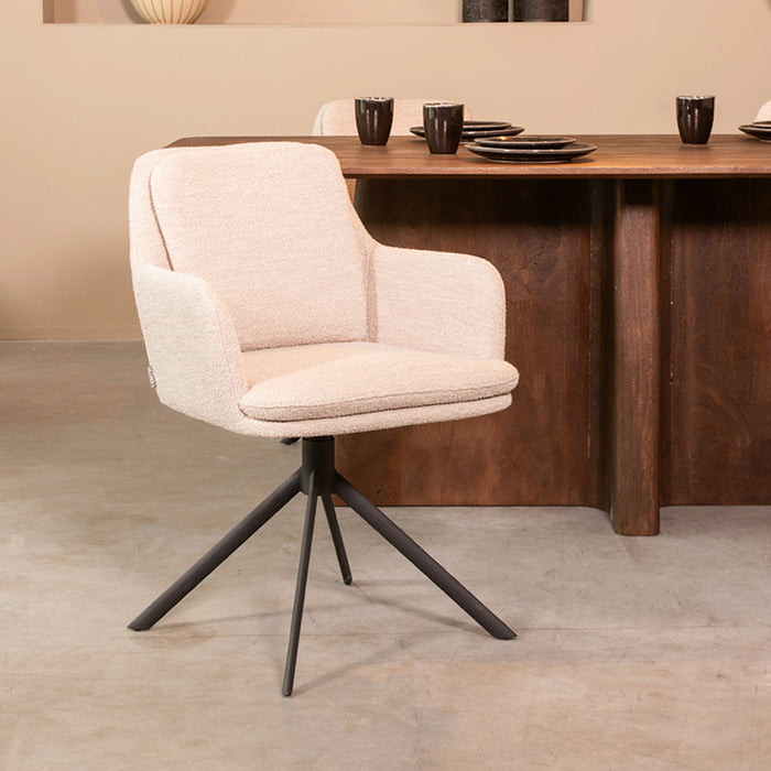 Eetkamerstoel Joy - Naturel - Boucle