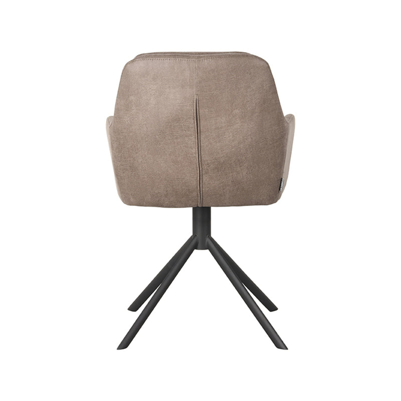 Eetkamerstoel Joy - Taupe - Microfiber