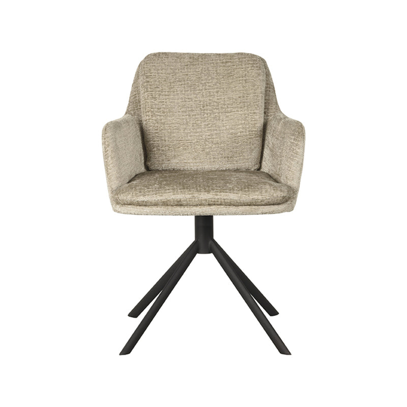 Eetkamerstoel Joy - Beige - Fluweel