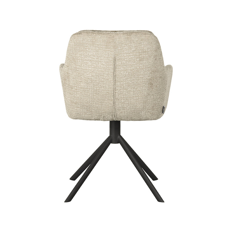 Eetkamerstoel Joy - Beige - Fluweel