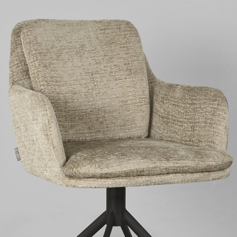 Eetkamerstoel Joy - Beige - Fluweel