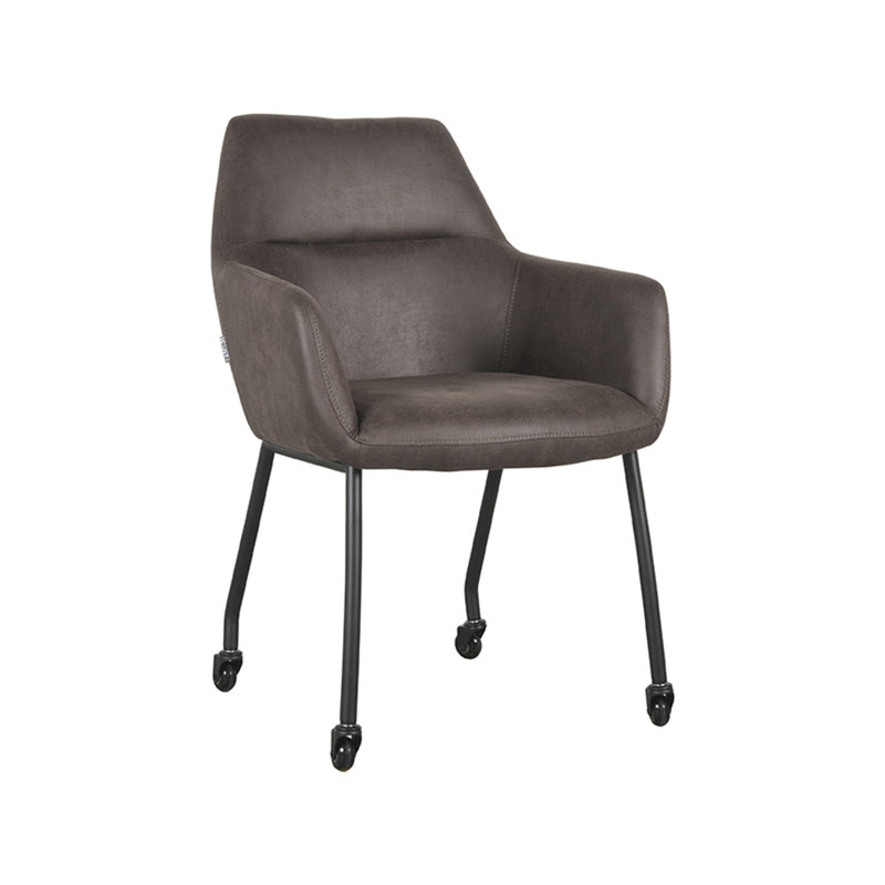 Eetkamerstoel Lenny | Antraciet | Microfiber