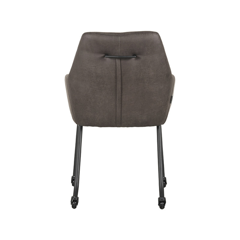Eetkamerstoel Lenny | Antraciet | Microfiber