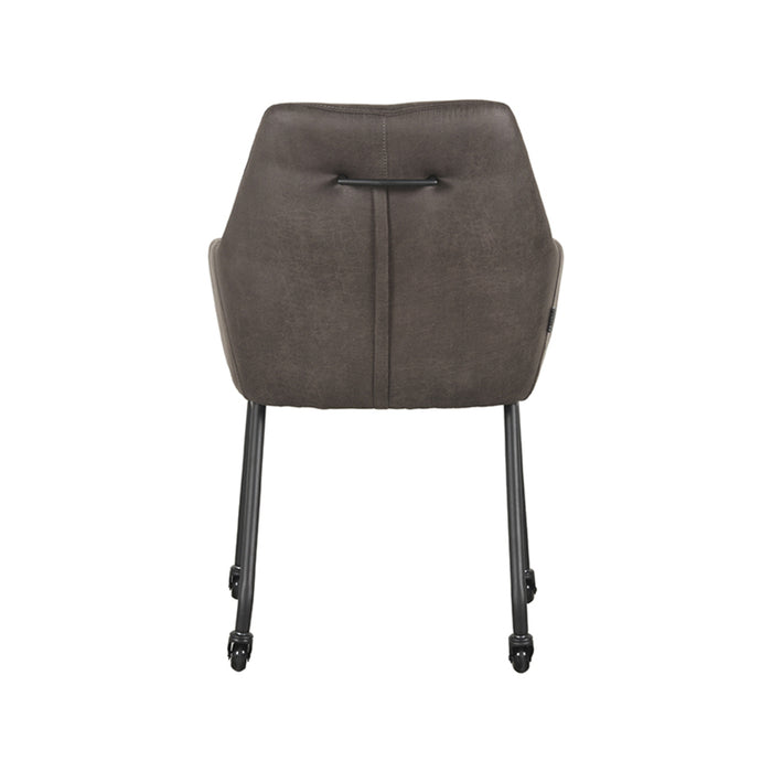 Eetkamerstoel Lenny | Antraciet | Microfiber