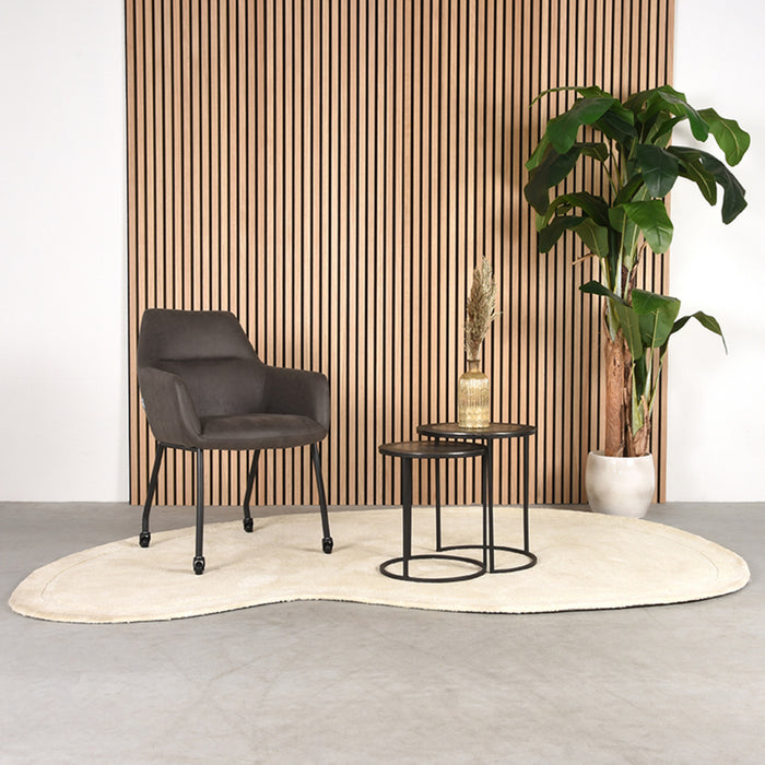 Eetkamerstoel Lenny | Antraciet | Microfiber