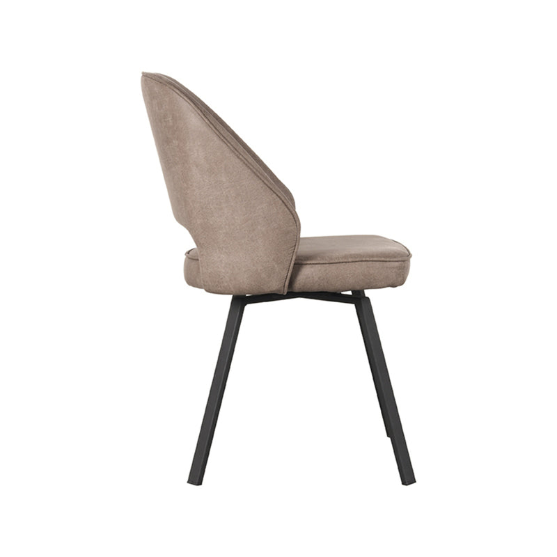 Eetkamerstoel Lewis | Taupe | Microfiber