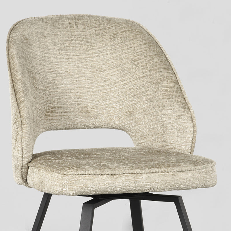 Eetkamerstoel Lewis | Beige | Fluweel