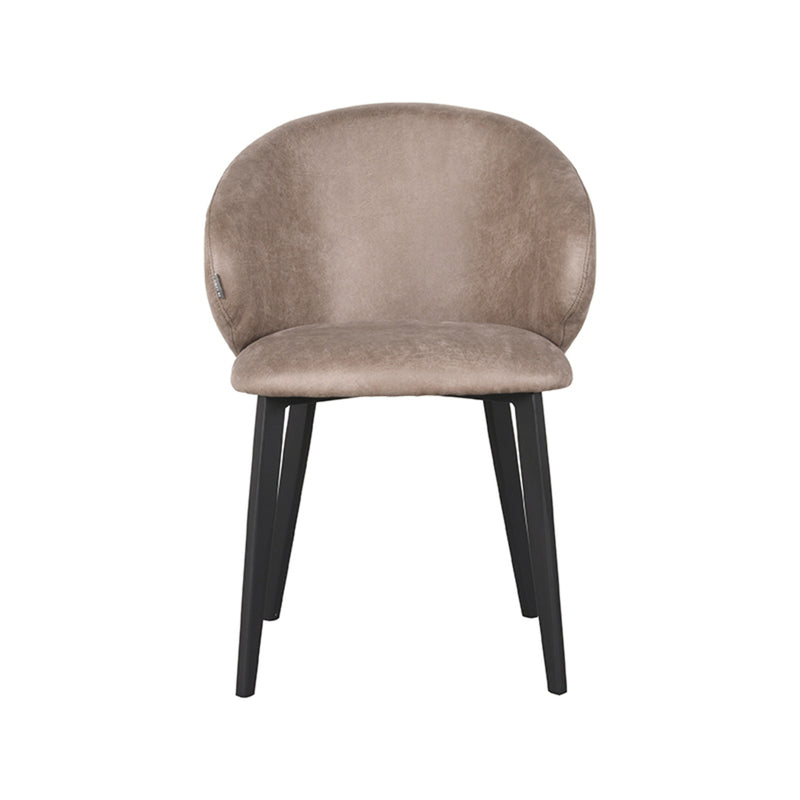 Eetkamerstoel Logan - Taupe - Microfiber